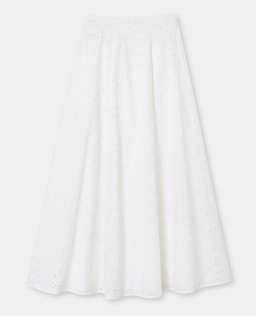 Jupe longue en tissu ajouré façon broderie anglaise - PIMKIE - 4