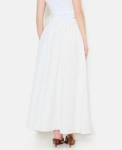 Jupe longue en tissu ajouré façon broderie anglaise - PIMKIE - 6