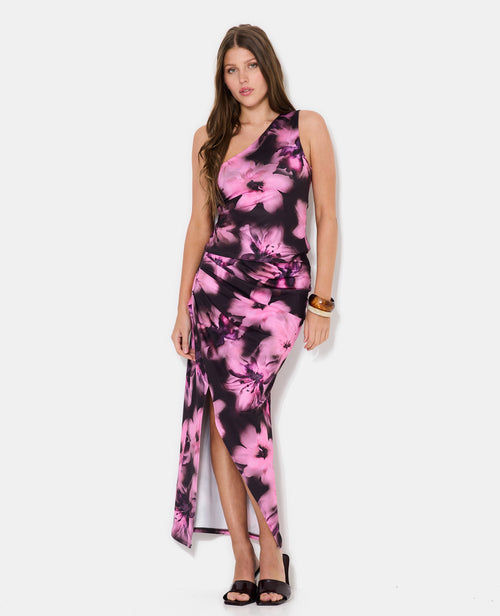 Jupe longue en maille stretch avec fleurs - PIMKIE - 3