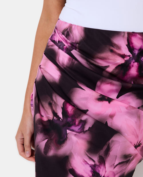 Jupe longue en maille stretch avec fleurs - PIMKIE - 7