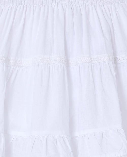 Jupe-short à étages avec galons dentelle - PIMKIE - 7