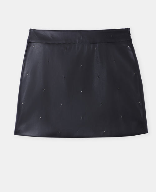 Jupe courte en simili avec mini-clous - PIMKIE - 4