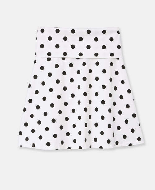 Jupe trapèze en maille motif pois - PIMKIE - 4