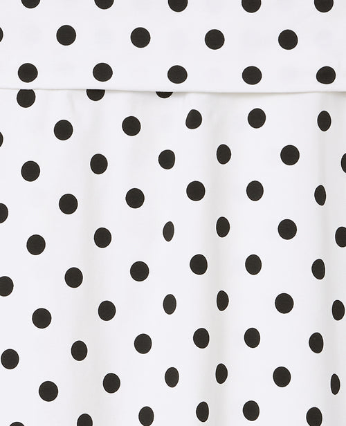 Jupe trapèze en maille motif pois - PIMKIE - 1