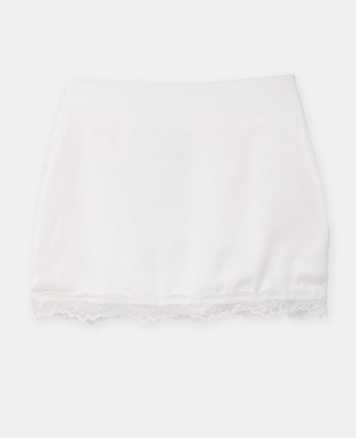 Jupe-short satin et dentelle - PIMKIE - 4