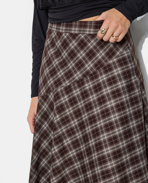 Jupe longue et asymétrique à carreaux - PIMKIE - 3