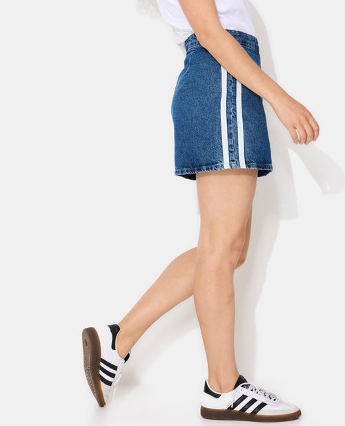 Jupe-short en jean avec bandes contrastées - PIMKIE - 2