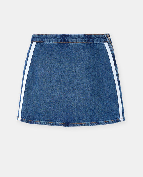 Jupe-short en jean avec bandes contrastées - PIMKIE - 4