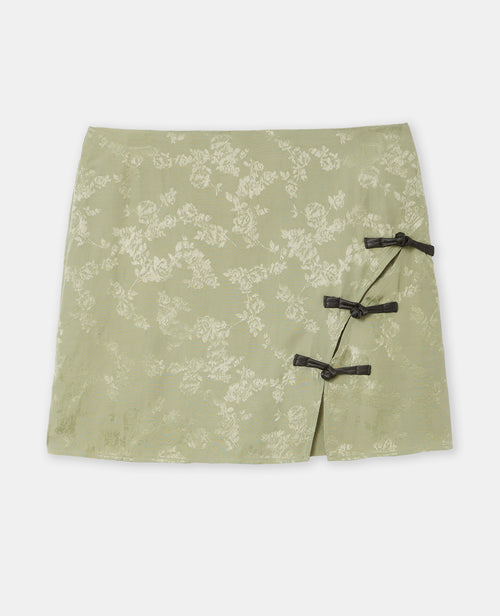 Jupe-short courte en satin esprit Asie - PIMKIE - 4