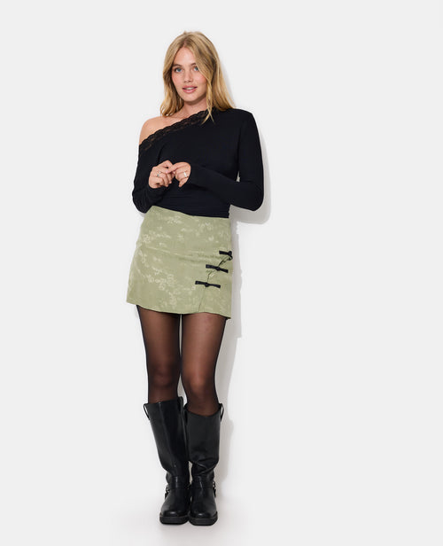 Jupe-short courte en satin esprit Asie - PIMKIE - 7