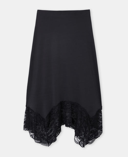 Jupe longue asymétrique avec dentelle - PIMKIE - 4