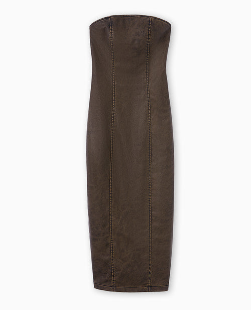 Robe longue bustier en simili - PIMKIE - 4