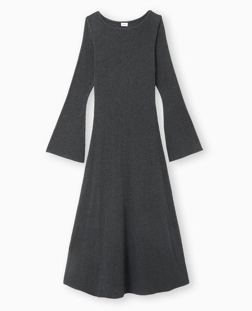 Robe longue évasée en maille côtelée - PIMKIE - 4