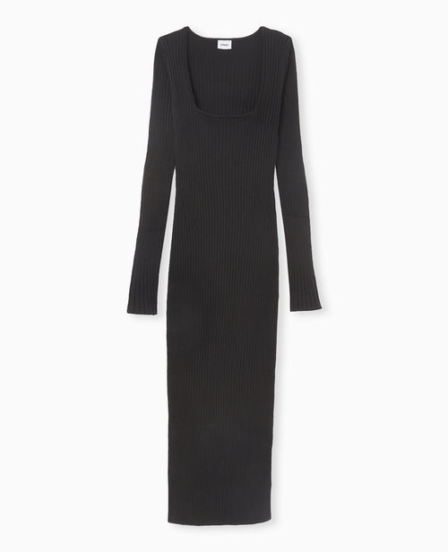 Robe longue en maille côtelée encolure carrée - PIMKIE - 4