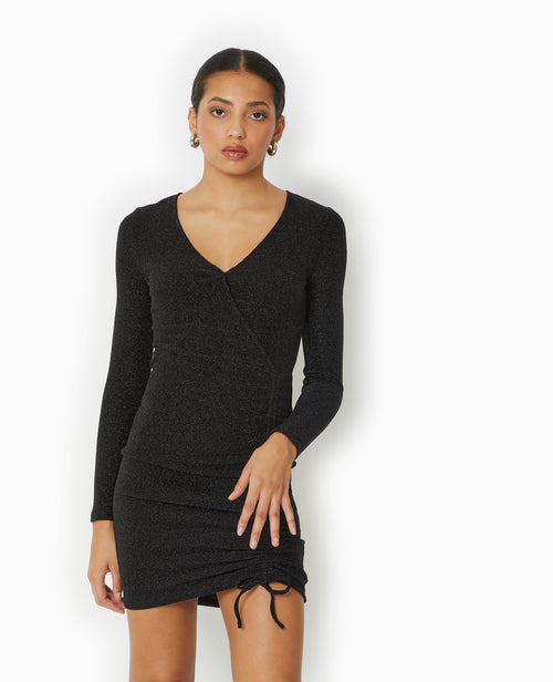 Robe moulante en maille lurex encolure V - PIMKIE - 5