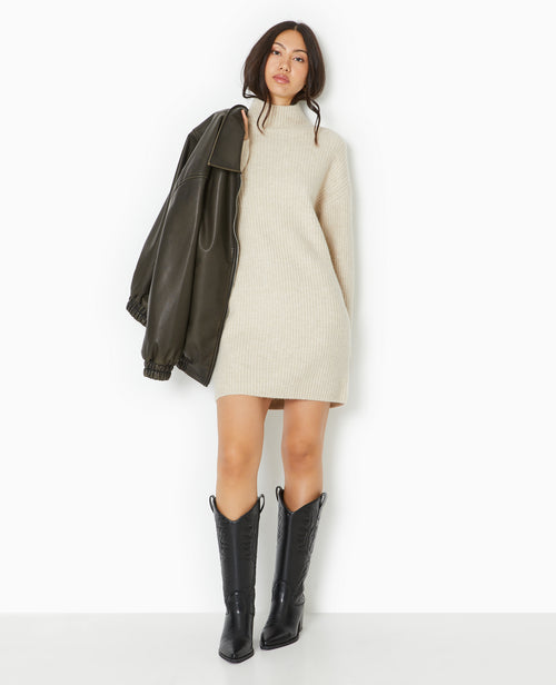 Robe courte en maille côtelée - PIMKIE - 2