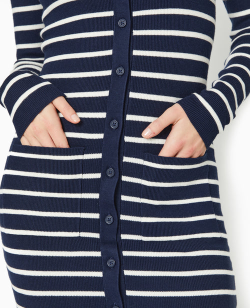 Robe boutonnée en maille rayée - PIMKIE - 3