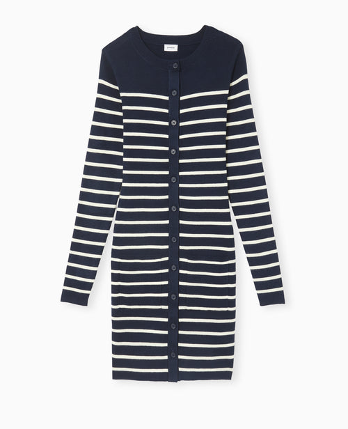 Robe boutonnée en maille rayée - PIMKIE - 4