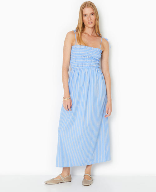 Robe longue avec smocks motif rayures - PIMKIE - 5