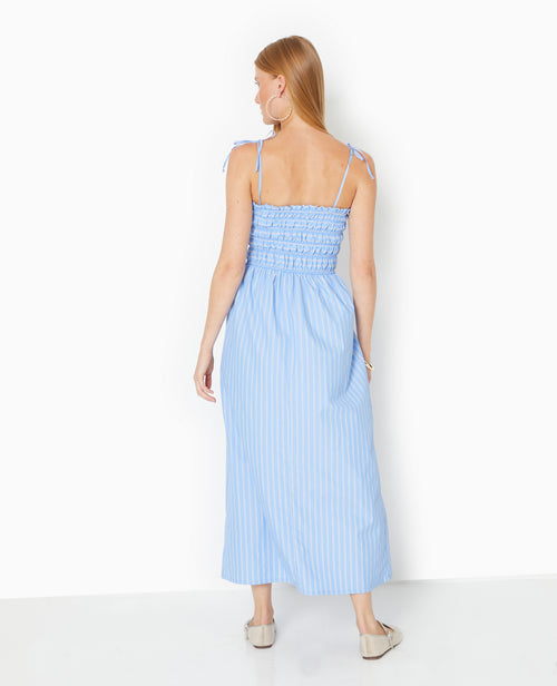 Robe longue avec smocks motif rayures - PIMKIE - 6