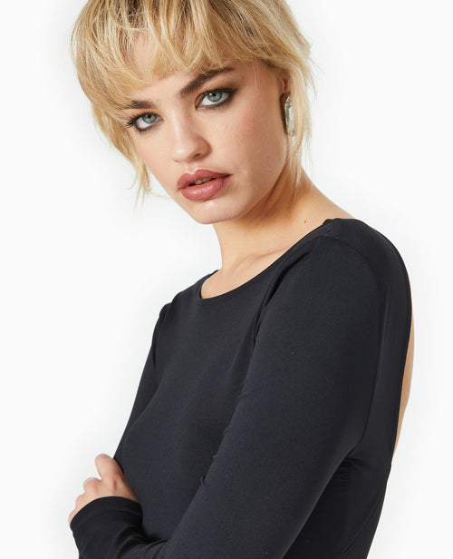 Robe longue en maille stretch dos ouvert - PIMKIE - 3