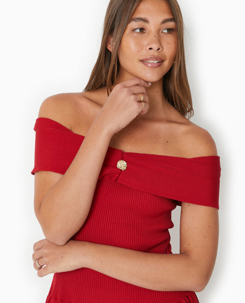 Robe courte patineuse en maille côtelée - PIMKIE - 3