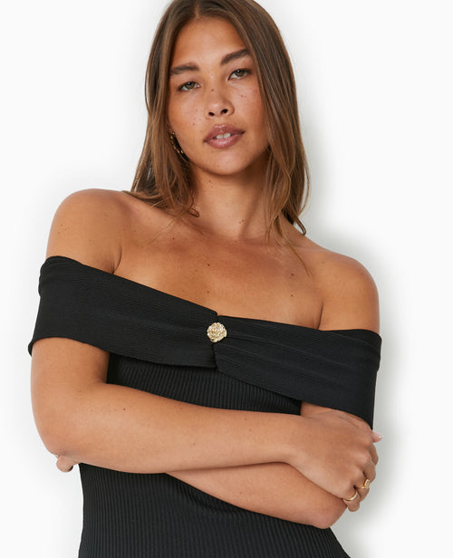 Robe courte patineuse en maille côtelée - PIMKIE - 2