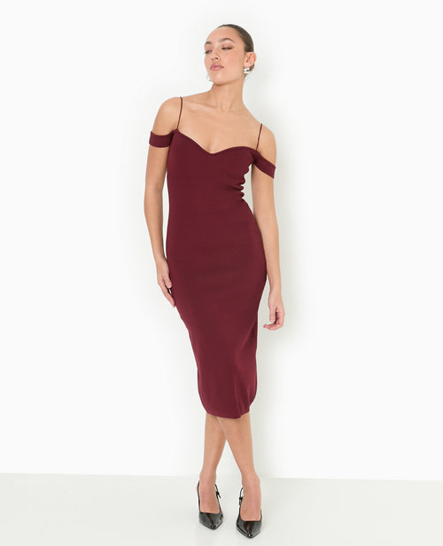 Robe en maille encolure Bardot - PIMKIE - 1