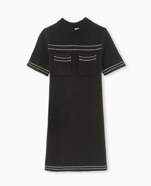 Robe courte en maille avec détails contrastés - PIMKIE - 4