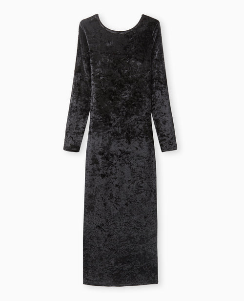 Robe longue en velours avec encolure carrée dos - PIMKIE - 4
