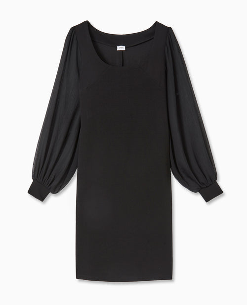 Robe courte avec manches ballons transparentes - PIMKIE - 4