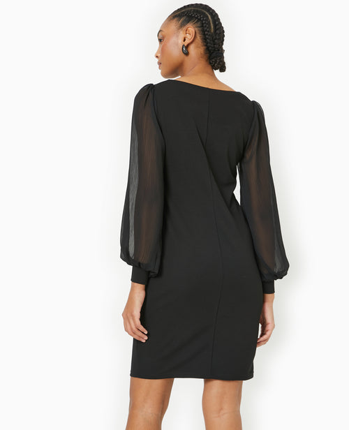 Robe courte avec manches ballons transparentes - PIMKIE - 6