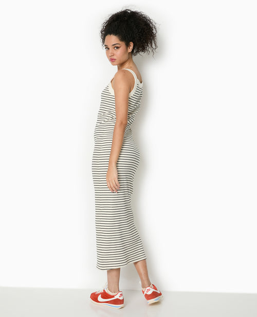 Robe longue et moulante en maille côtelée rayée - PIMKIE - 2
