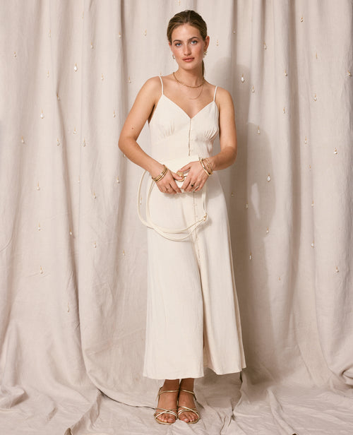 Robe longue boutonnée avec lin - PIMKIE - 2