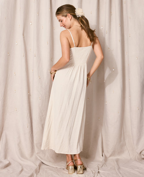 Robe longue boutonnée avec lin - PIMKIE - 1