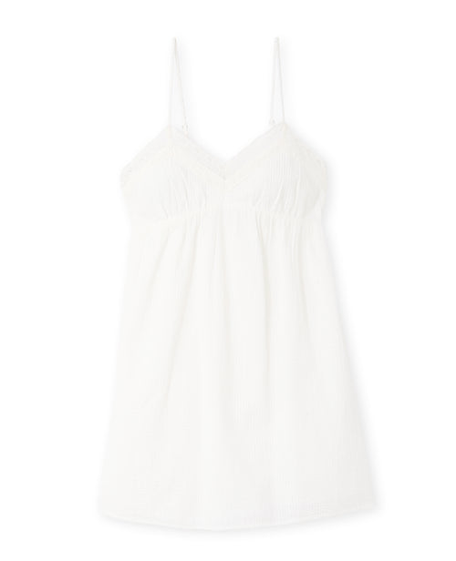 Robe courte en tissu gaufré avec dentelle - PIMKIE - 4