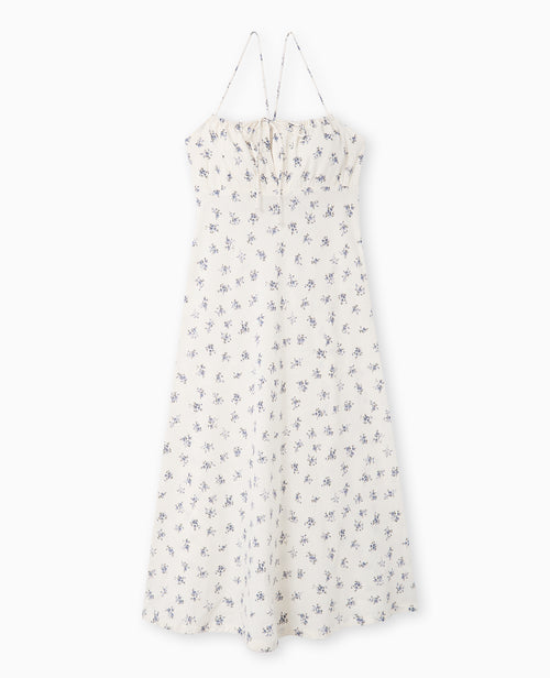 Robe longue avec lin motif fleurs - PIMKIE - 4