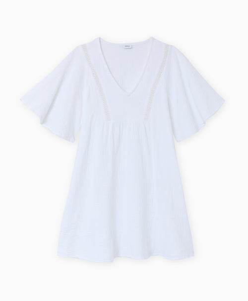 Robe courte et ample en gaze de coton - PIMKIE - 4