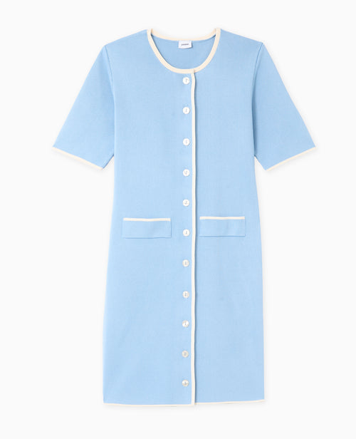 Robe courte boutonnée en maille - PIMKIE - 4