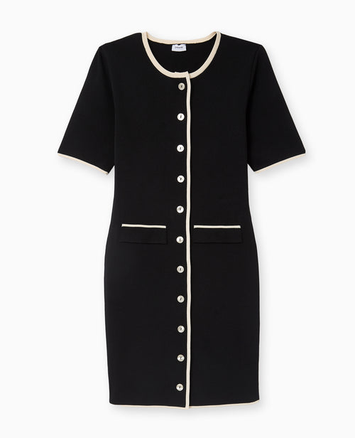 Robe courte boutonnée en maille - PIMKIE - 4