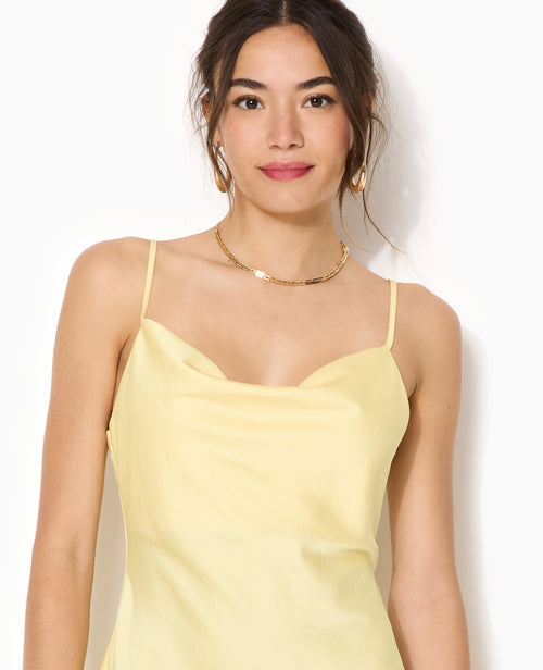 Robe courte en tissu satiné col bénitier - PIMKIE - 7