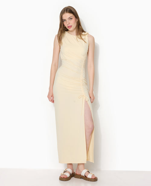 Robe longue avec liens coulissés et fronces - PIMKIE - 5