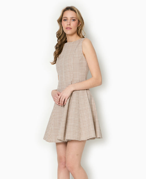 Robe courte patineuse motif carreaux - PIMKIE - 7