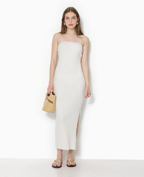 Robe longue bustier en maille côtelée - PIMKIE - 5