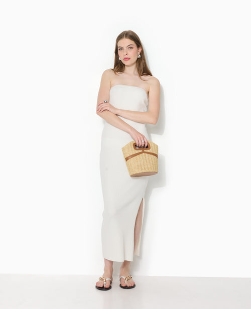 Robe longue bustier en maille côtelée - PIMKIE - 8