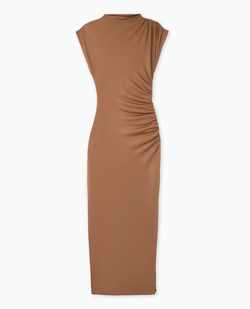 Robe longue en maille avec fronces et drapés - PIMKIE - 4