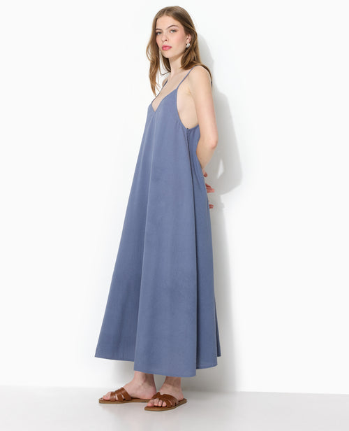 Robe longue en tissu gaufré et rayé - PIMKIE - 1