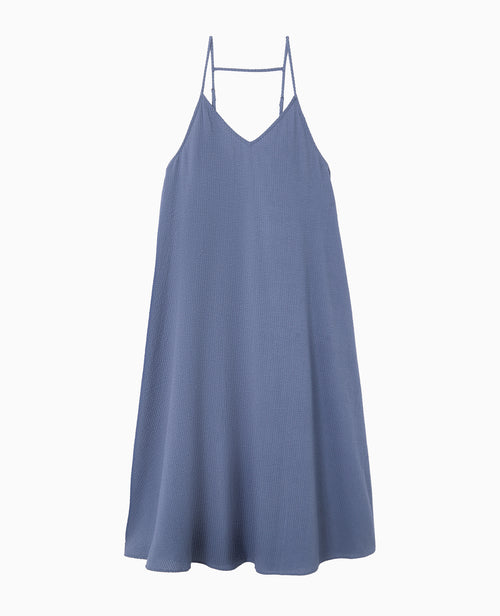 Robe longue en tissu gaufré et rayé - PIMKIE - 4