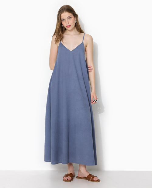 Robe longue en tissu gaufré et rayé - PIMKIE - 5