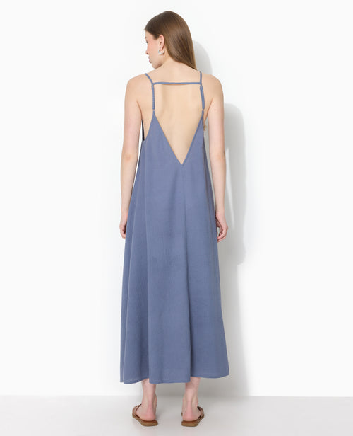 Robe longue en tissu gaufré et rayé - PIMKIE - 6